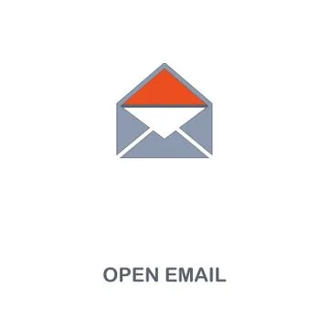 Open Email icon. Premium two colors style design from contact us icons Illustrazione stock