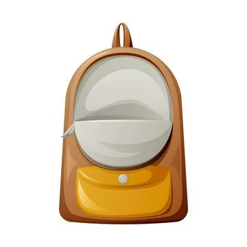 Open empty backpack. For personal items, school, sports supplies, vector Stock Illustration
