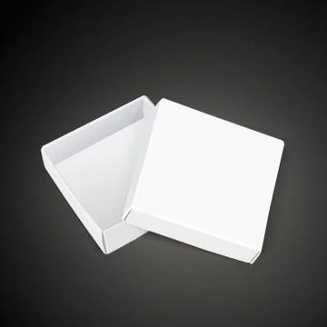 Open empty blank box Stock Illustration