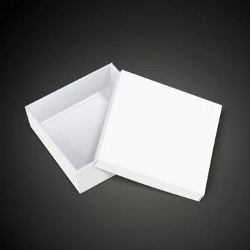 Open empty blank box Stock Illustration