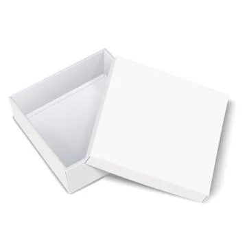 Open empty blank box Stock Illustration