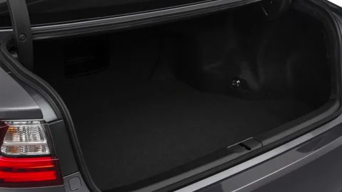 Open empty car trunk close up Magnetic Gray 2018 Lexus ES ES 350 Stock Footage 159982108