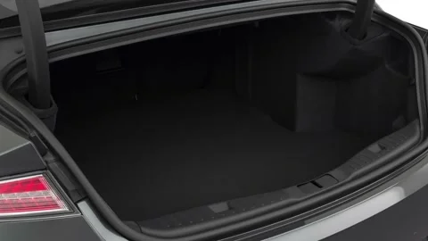 Open empty car trunk close up Liquid Platinum 2019 Lincoln MKZ Reserve Il Stock Footage 160037835