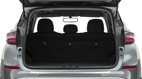 Open empty car trunk close up Deep Crystal Blue Mica 2019 Nissan Murano SV Stock Footage 160073497