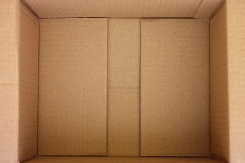 Open empty cardboard box Stock Photos