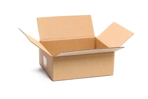 Open empty cardboard box Stock Photos