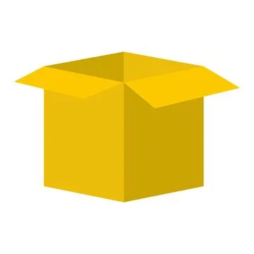 Open empty cardboard icon Stock Illustration