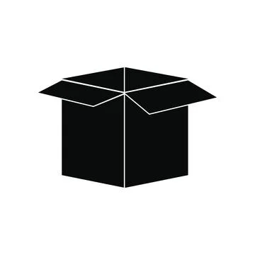 Open empty cardboard icon Illustrazione stock