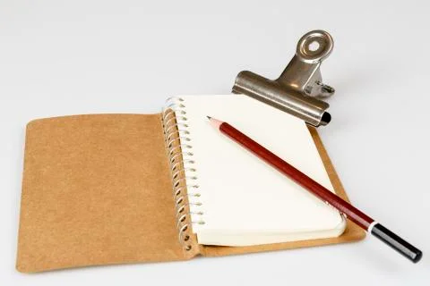 Open empty diary or story book Stock Photos