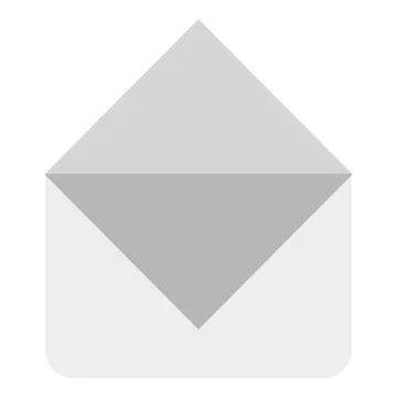 Open empty Envelope isolated on White background concept. Vector Flat graphic Stock Illustration