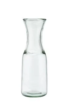 Open empty glass jug Stock Photos
