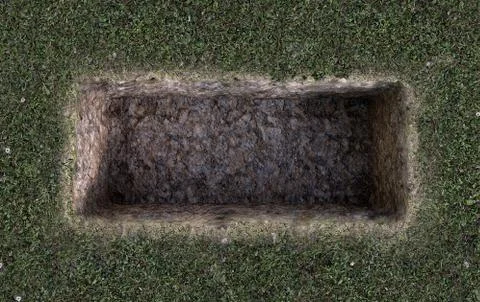 Open Empty Grave Hole Stock Photos