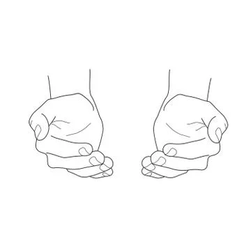 Open empty hands vector Stock Illustration