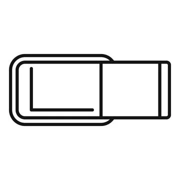 Open empty home case icon outline vector. Locker finance profit Stock Illustration