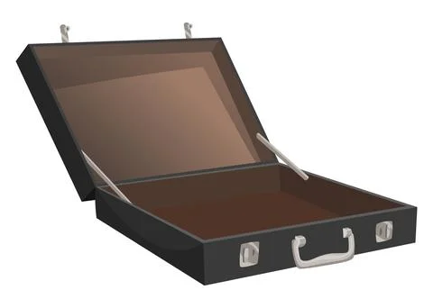 Open empty isometric suitcase vector illustration Stock Illustration
