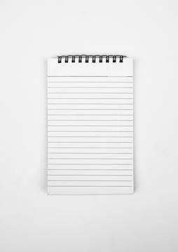 Open Empty Notebook on White Background for Notes and Sketches Stock Photos