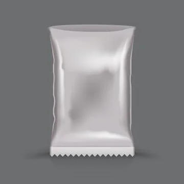 Open Empty Plastic Bag On White Background Stock Illustration