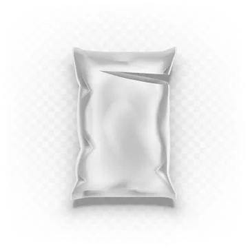 Open Empty Plastic Bag On White Background Stock-Illustration