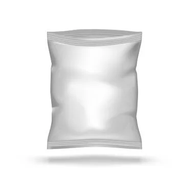 Open Empty Plastic Vacuum Bag On White Background Stock Illustration