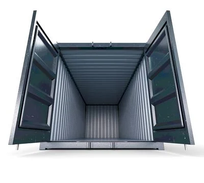 Open Empty Shipping Container 스톡 일러스트