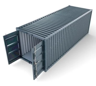 Open Empty Shipping Container Stock Illustration