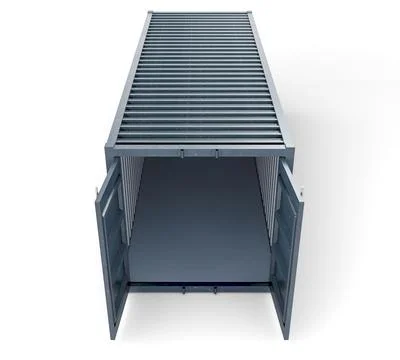 Open Empty Shipping Container Stockillustratie