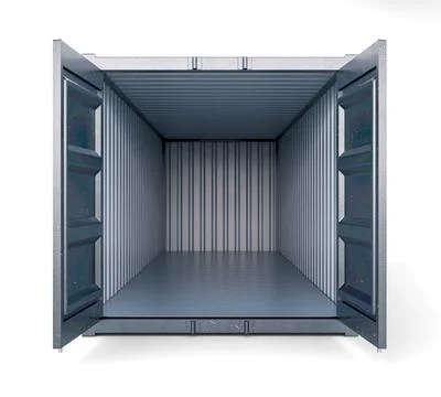 Open Empty Shipping Container Stock Illustration