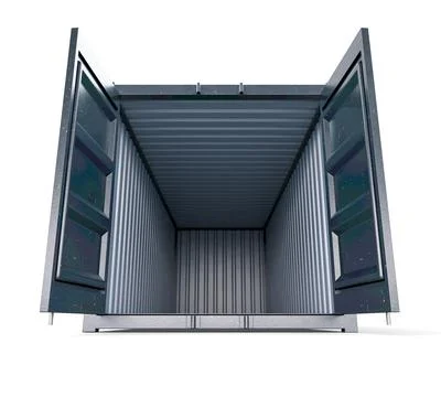 Open Empty Shipping Container Stock Illustration