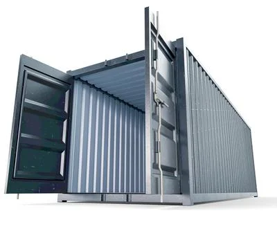 Open Empty Shipping Container Stock Illustration