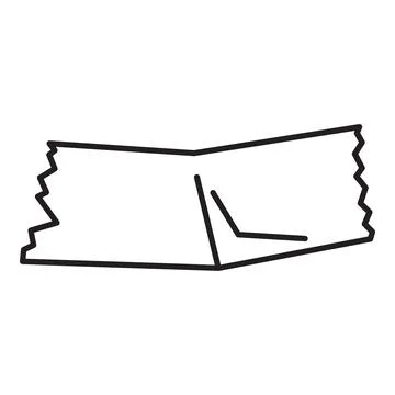 Open empty sugar packet isolated on white background Stock Illustration