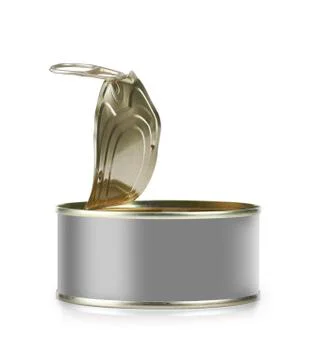 Open an empty tin can Stock Photos