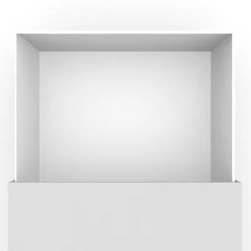 Open empty white box Stock Illustration