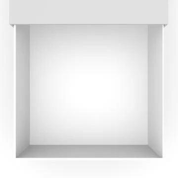 Open empty white box Stock Illustration