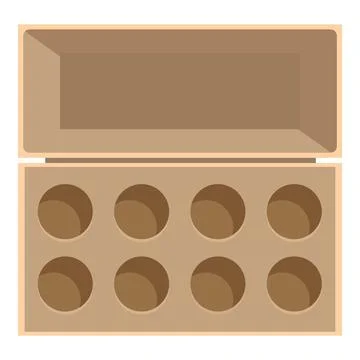 Open empty wooden crate box container storage packaging 스톡 일러스트