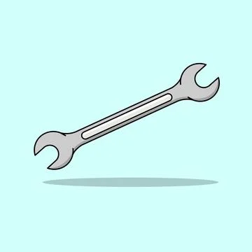 Open End Spanner Stock Illustration