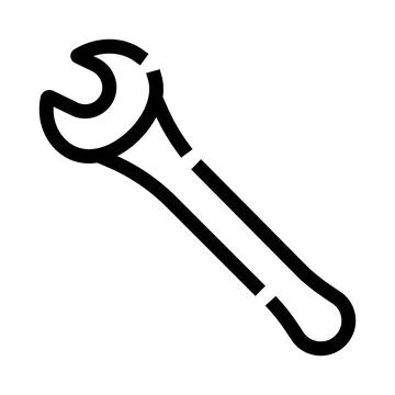 Open end wrench tool for repair and maintenance service Stock Illustration
