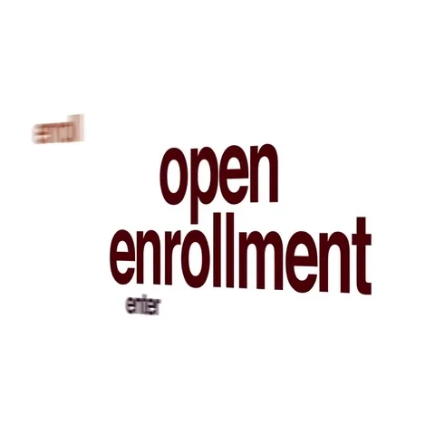 Open enrollment animated word cloud. Stock Footage 69558695