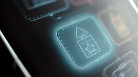 Open envelope above document with star Foto stock