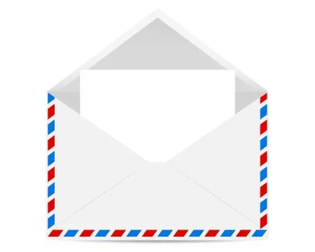 Open envelope with blank forms Stock Illustration