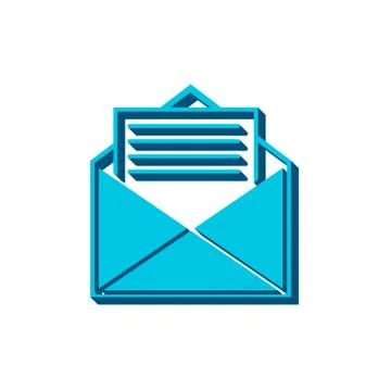 Open envelope with e-mail sign vector icon - EPS 10 Stock Illustration