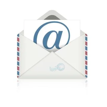 Open envelope email Stock Illustration