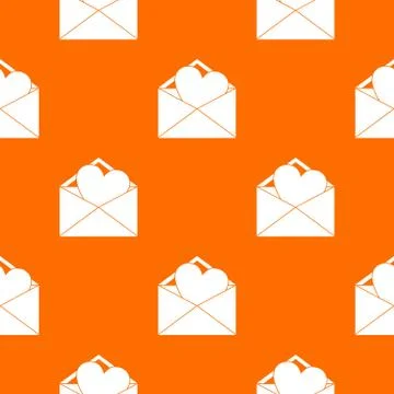 Open envelope with heart pattern seamless イラスト素材