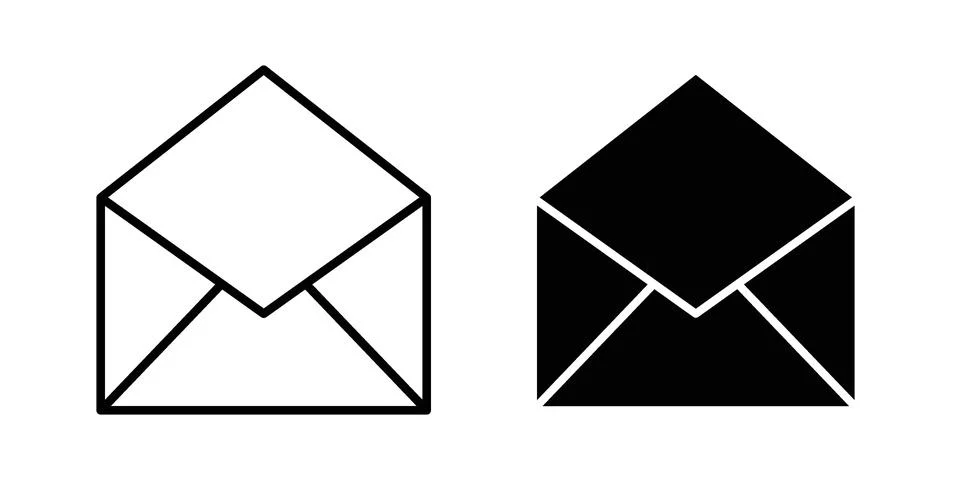 Open envelope icon graphic element. web icon set Stock Illustration