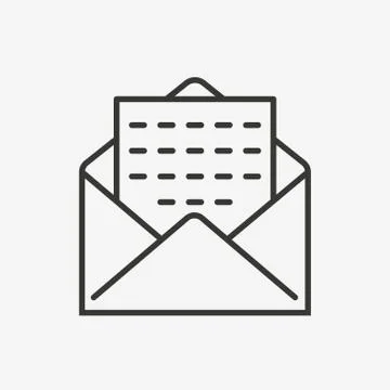 Open envelope icon Stock Illustration