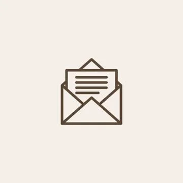 Open envelope icon Stock Illustration