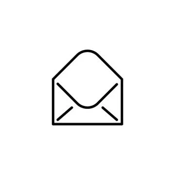 Open envelope icon Stock Illustration