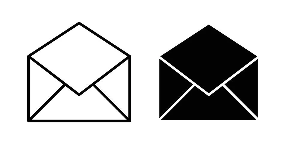 Open envelope icon Illustration Eps10 for web or app Stock Illustration