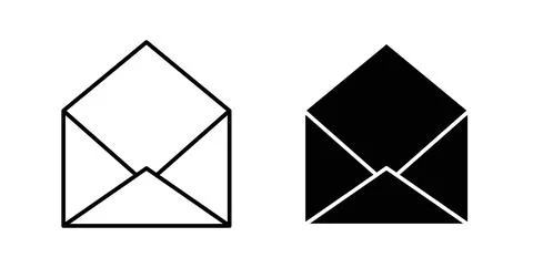 Open envelope icon symbol. Flat Vector illustration 스톡 일러스트