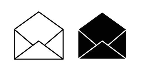 Open envelope icon symbol. Flat Vector illustration 스톡 일러스트