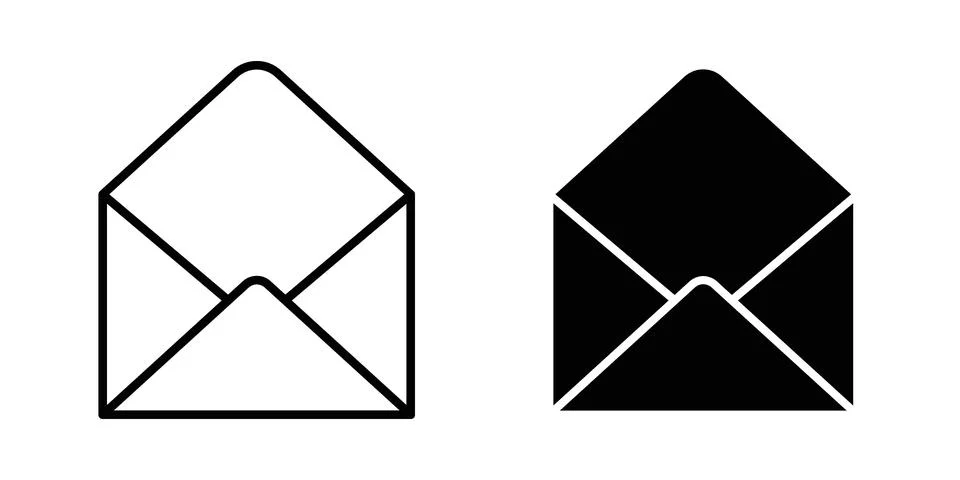 Open envelope icon vector design illustrations Stock Illustration